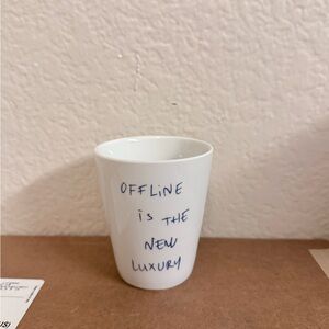 The Frankie Shop offline is the new luxury white mug with Blue Text